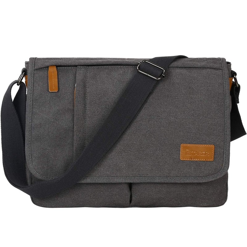 Estarer Messenger Bags for Men 13-13.3 Inch Laptop Briefcase Water Resistant Canvas Bag for Work/College/Commute Small Shoulder Crossbody Laptop Satchel - Image 1